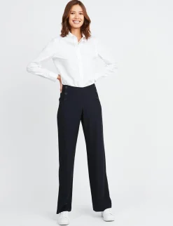 Cheap Ines de la Fressange Paris Gabriel trousers navy blue OLD REF