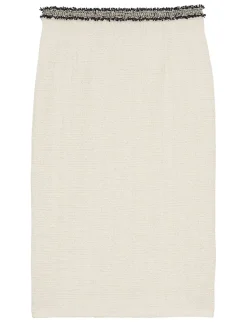 Cheap Ines de la Fressange Paris Gabriela skirt cotton ecru