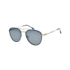 Best Sale Ines de la Fressange Paris Garance blue and gold sunglasses