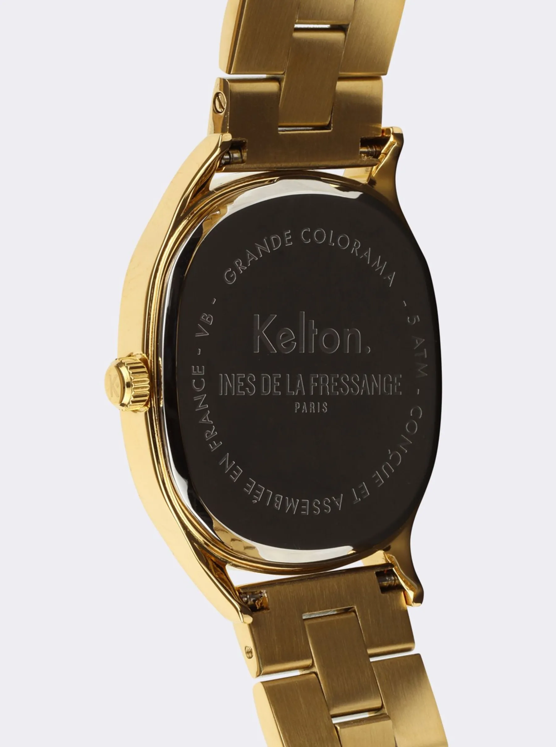 Outlet Ines de la Fressange Paris Grande Colorama gold watch Kelton x