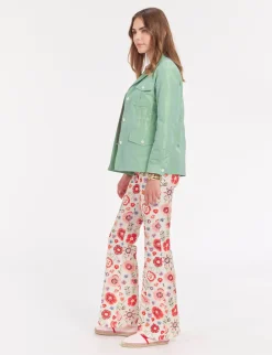 Outlet Ines de la Fressange Paris Green Flipper jacket
