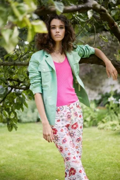 Outlet Ines de la Fressange Paris Green Flipper jacket
