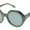Best Ines de la Fressange Paris Green marbled Ornella sunglasses