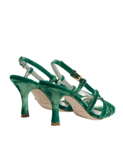 Store Ines de la Fressange Paris Green strappy sandal