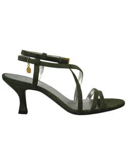 Hot Ines de la Fressange Paris Heeled sandals, green suede straps