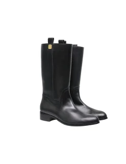 Sale Ines de la Fressange Paris High boots in black leather