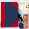 Discount Ines de la Fressange Paris Ines medium notebook navy blue and red