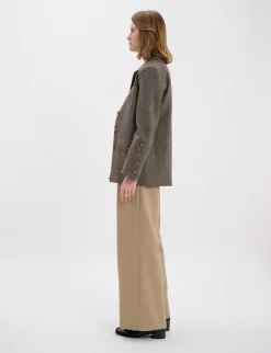 Cheap Ines de la Fressange Paris Jil mottled green wool jacket