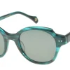 Shop Ines de la Fressange Paris Julianne translucent green sunglasses