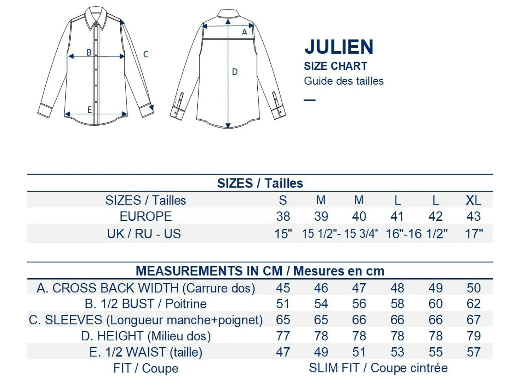 New Ines de la Fressange Paris Julien men's white shirt