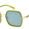 Flash Sale Ines de la Fressange Paris Katherine crystal green gold sunglasses