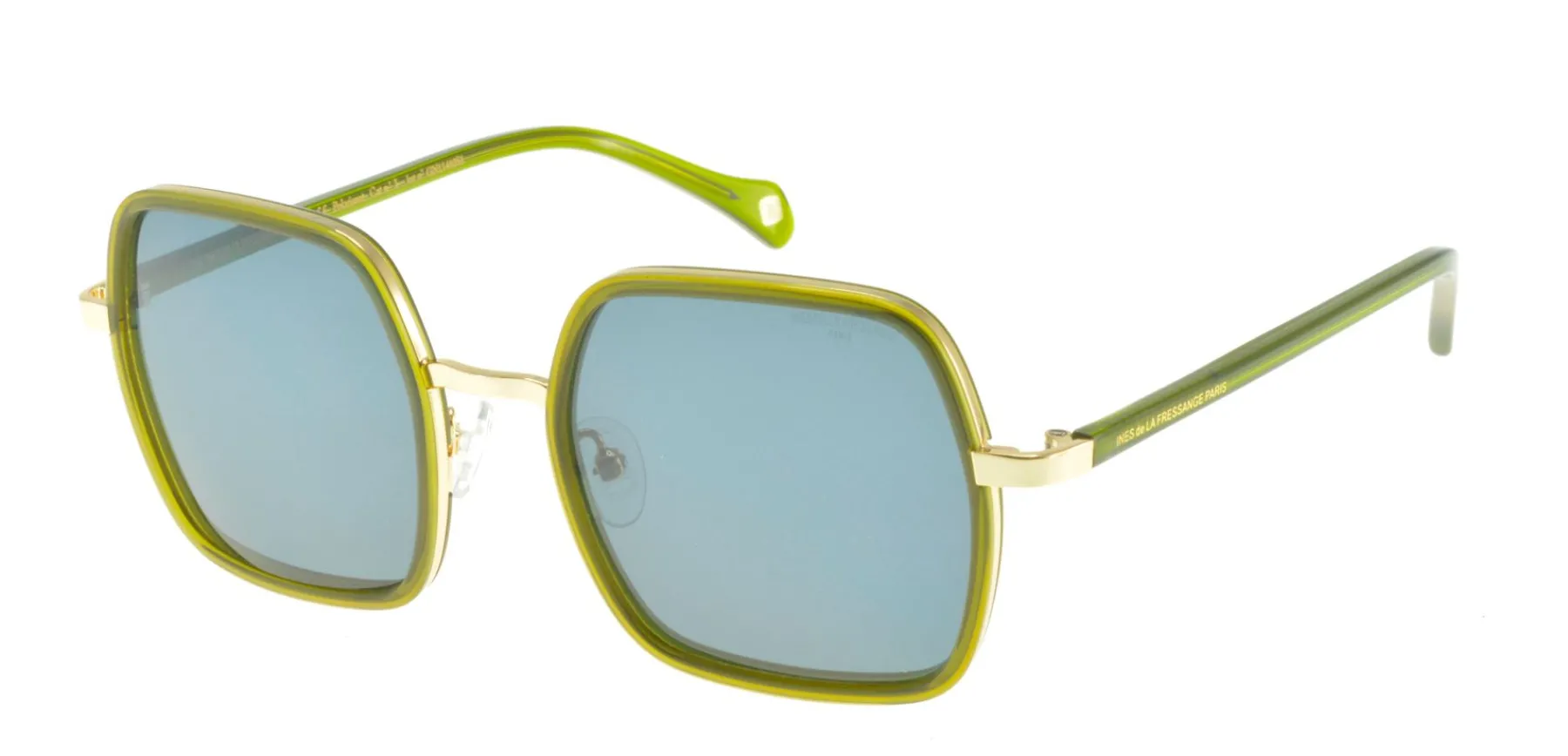 Flash Sale Ines de la Fressange Paris Katherine crystal green gold sunglasses