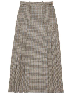 Fashion Ines de la Fressange Paris Leila houndstooth skirt