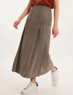 Fashion Ines de la Fressange Paris Leila houndstooth skirt