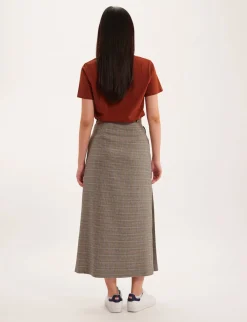 Fashion Ines de la Fressange Paris Leila houndstooth skirt