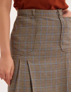 Fashion Ines de la Fressange Paris Leila houndstooth skirt