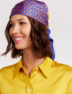 Fashion Ines de la Fressange Paris Lewis red print scarf