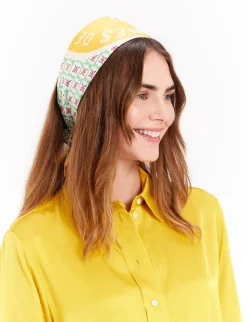 Store Ines de la Fressange Paris Lewis yellow floral scarf