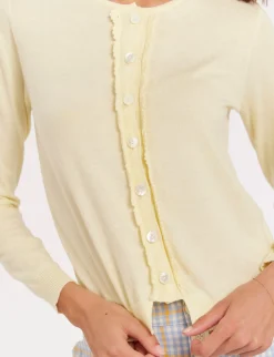 Shop Ines de la Fressange Paris Light yellow April waistcoat