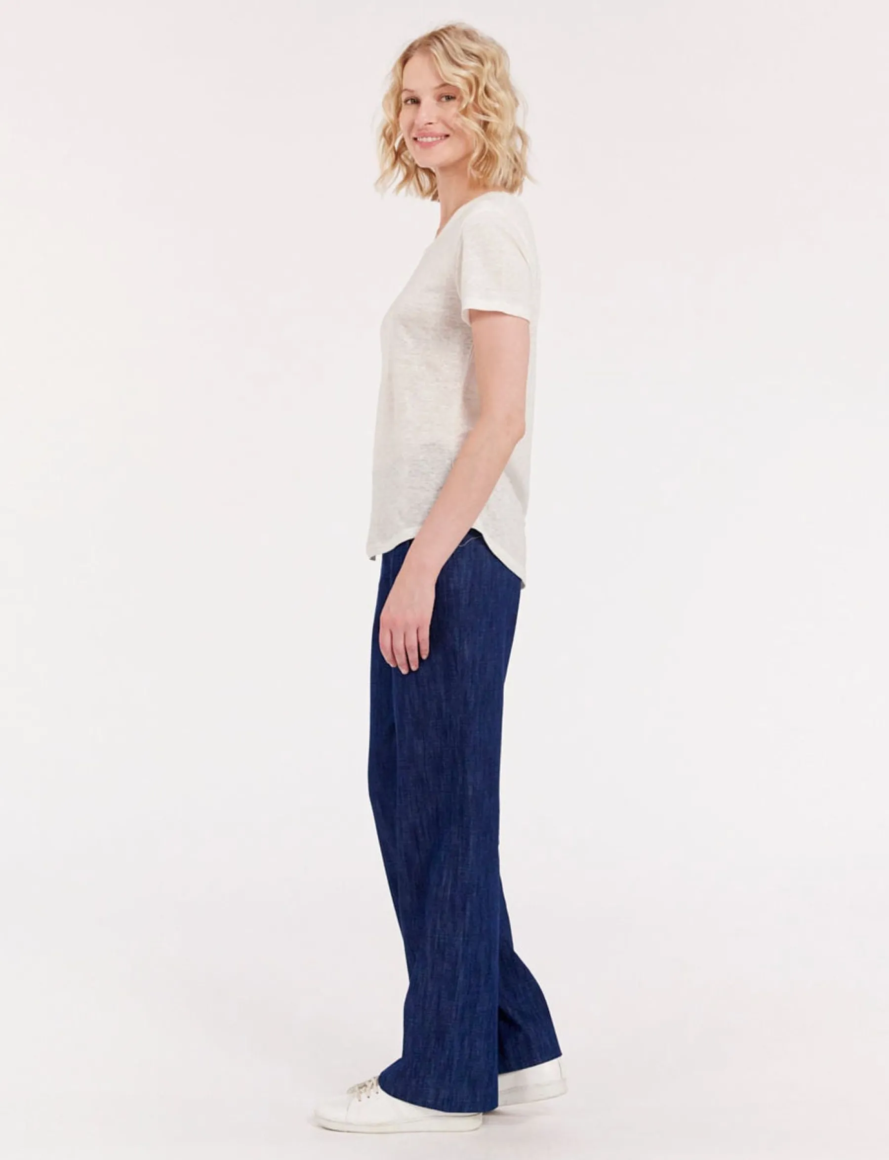Online Ines de la Fressange Paris Lison T-shirt in ecru linen