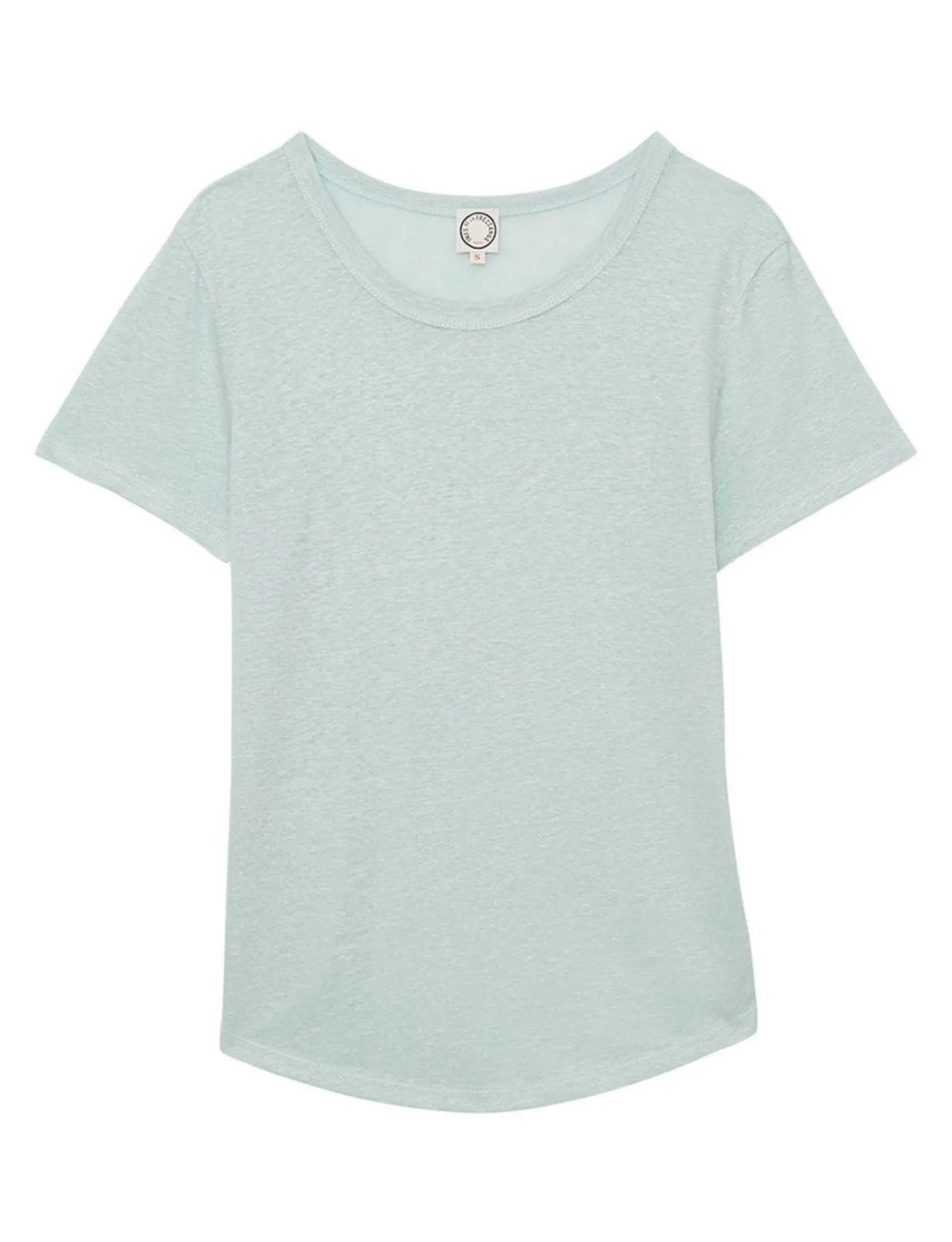 Clearance Ines de la Fressange Paris Lison T-shirt in turquoise linen