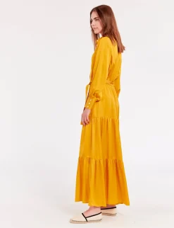 Cheap Ines de la Fressange Paris Léna long dress with buttercup flounce