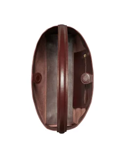 New Ines de la Fressange Paris Léonore M burgundy leather bag