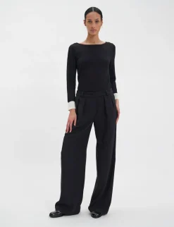 Cheap Ines de la Fressange Paris Luciano black trousers