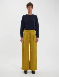 Sale Ines de la Fressange Paris Luciano mustard trousers