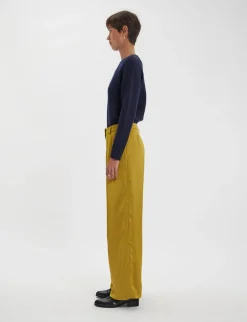Sale Ines de la Fressange Paris Luciano mustard trousers