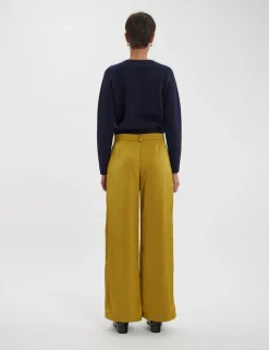 Sale Ines de la Fressange Paris Luciano mustard trousers