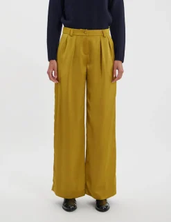 Sale Ines de la Fressange Paris Luciano mustard trousers