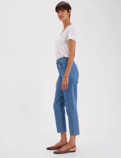 Fashion Ines de la Fressange Paris Luna blue denim jeans x Notify