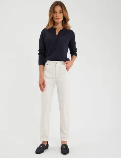 Hot Ines de la Fressange Paris Luna white jeans x Notify