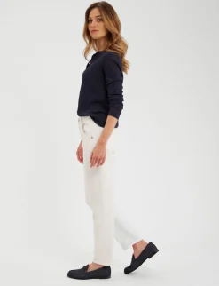 Hot Ines de la Fressange Paris Luna white jeans x Notify
