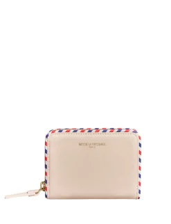 Cheap Ines de la Fressange Paris Marcia pinkish beige wallet and card holder