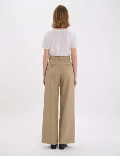 Cheap Ines de la Fressange Paris Marlène beige trousers