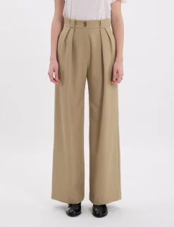 Cheap Ines de la Fressange Paris Marlène beige trousers