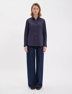 Flash Sale Ines de la Fressange Paris Martin navy blue shirt