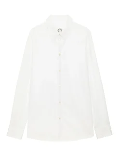 Fashion Ines de la Fressange Paris Martin white cotton shirt