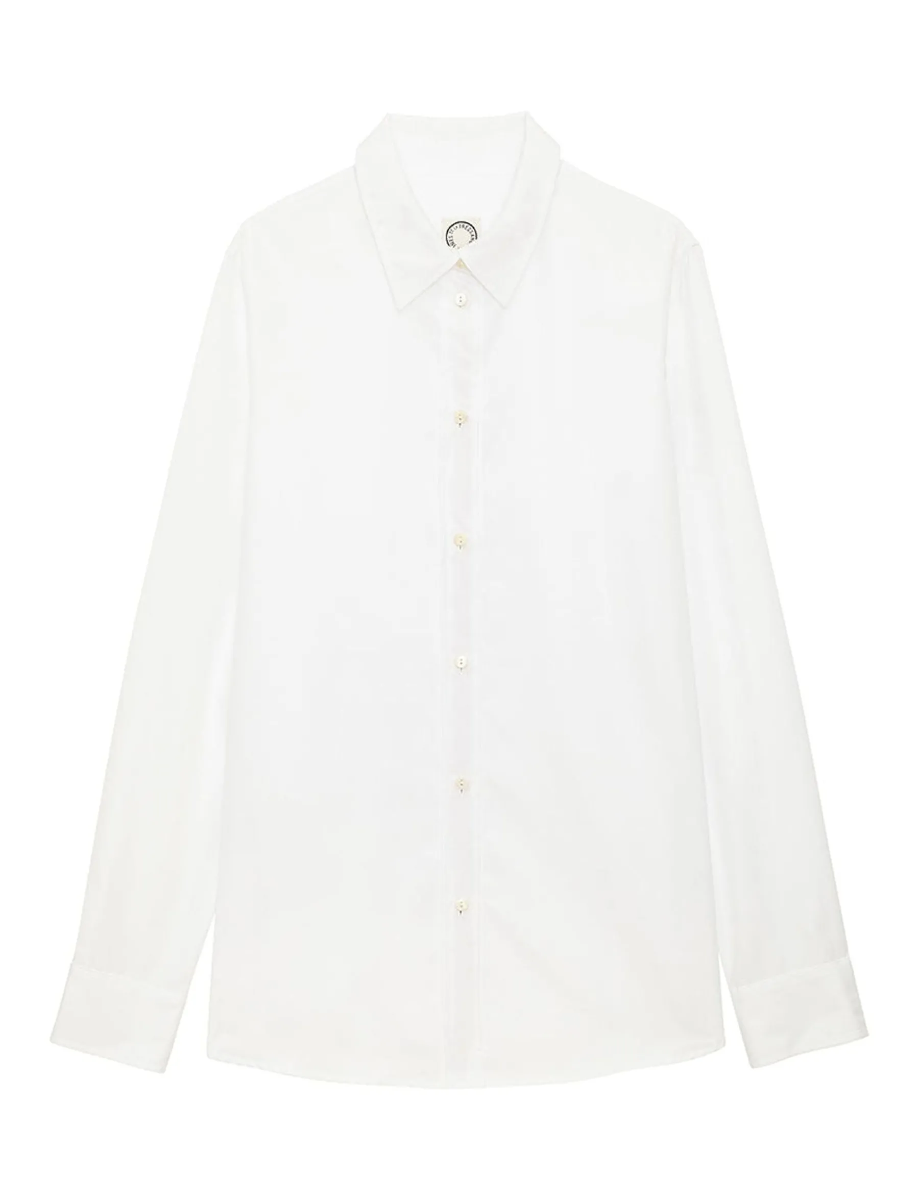 Fashion Ines de la Fressange Paris Martin white cotton shirt
