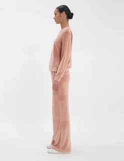 New Ines de la Fressange Paris Mathilde sweater in smooth powder pink velvet