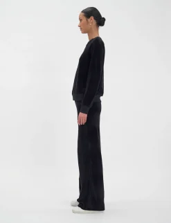 Hot Ines de la Fressange Paris Mathilde sweatshirt in smooth black velvet