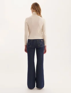 Best Sale Ines de la Fressange Paris Matthieu ecru lightweight turtleneck jumper