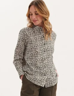 Flash Sale Ines de la Fressange Paris Maureen black and beige printed shirt