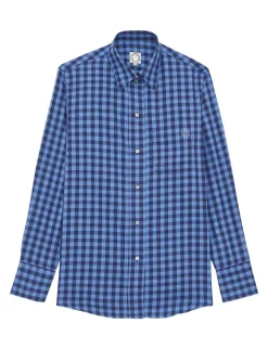 Cheap Ines de la Fressange Paris Maureen blue check shirt