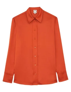 Cheap Ines de la Fressange Paris Maureen burnt orange shirt