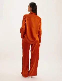 Cheap Ines de la Fressange Paris Maureen burnt orange shirt