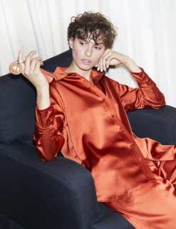 Cheap Ines de la Fressange Paris Maureen burnt orange shirt