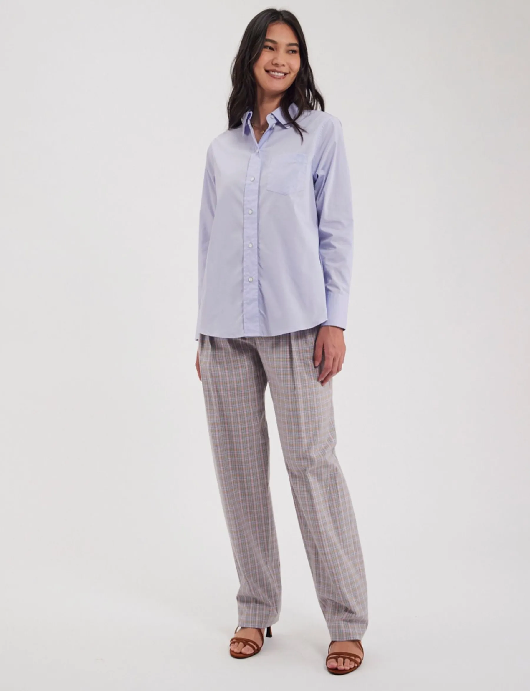 Best Sale Ines de la Fressange Paris Maureen light blue shirt